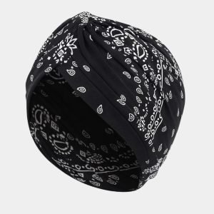 turban motif bandana noir meolina