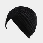 turban noir velours meolina