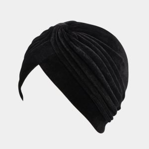 turban noir velours meolina