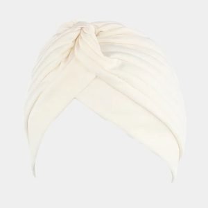 turban plisse beige meolina