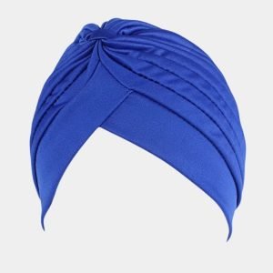 turban plisse bleu roi meolina