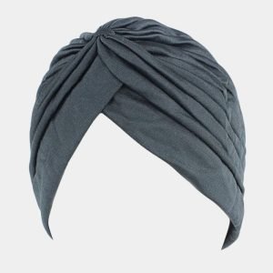 turban plisse gris fonce meolina