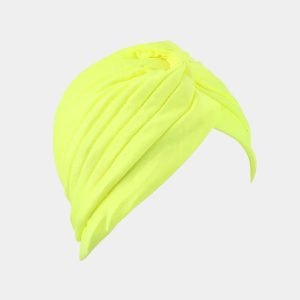 turban plisse jaune fluo meolina