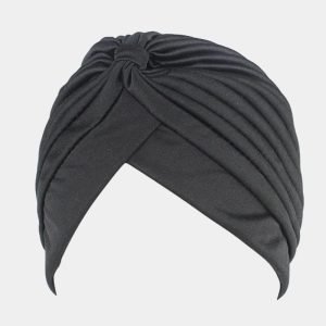 turban plisse noir meolina