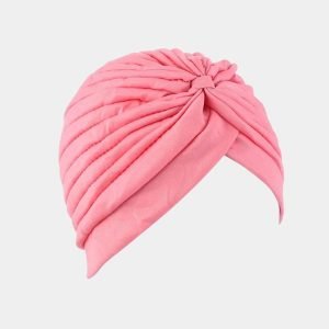 turban plisse rose fonce meolina
