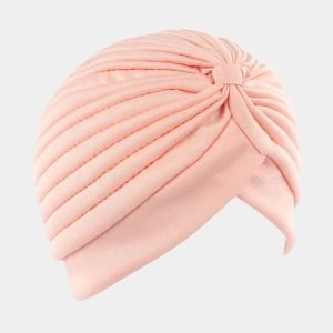 turban plisse rose nacre meolina