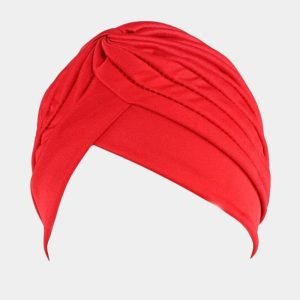turban plisse rouge meolina