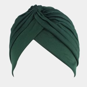 turban plisse vert fonce meolina