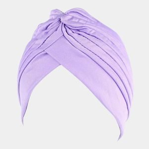 turban plisse violet clair meolina