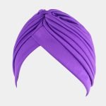 turban plisse violet meolina