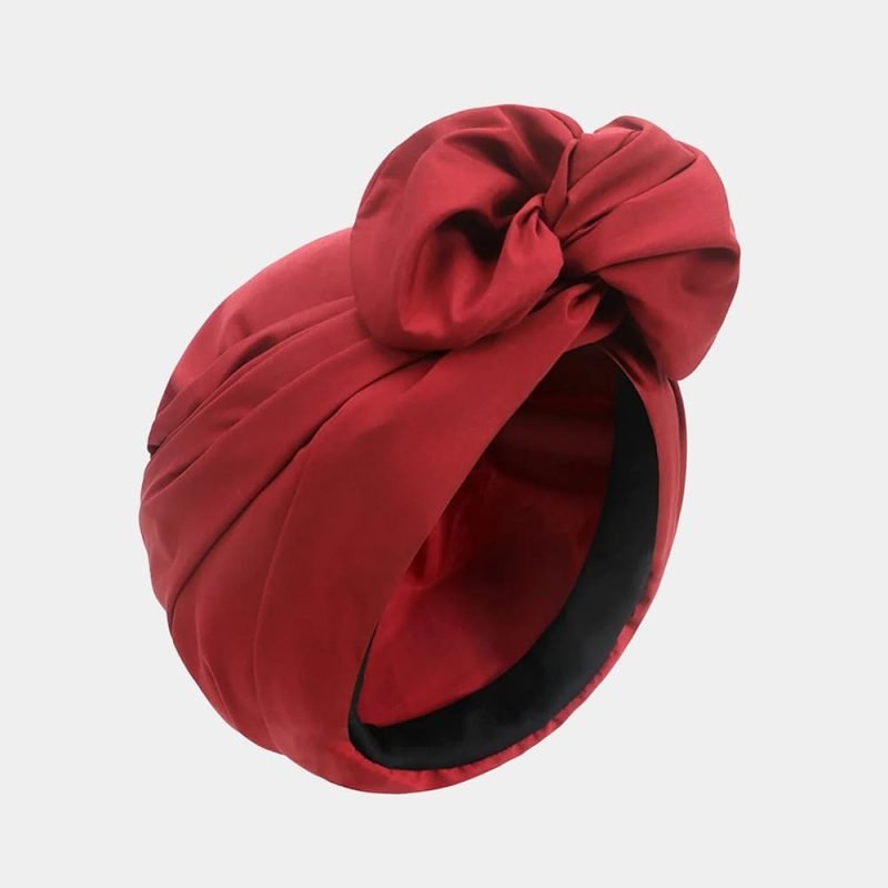 turban rouge noeud meolina