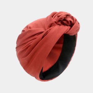 turban rouge rouille noeud meolina