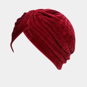turban rouge velours meolina