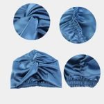 turban satin bleu acier meolina 4