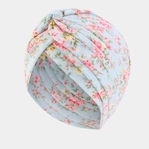 turban vert clair fleurs meolina