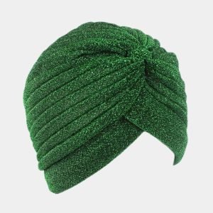turban vert paillettes meolina