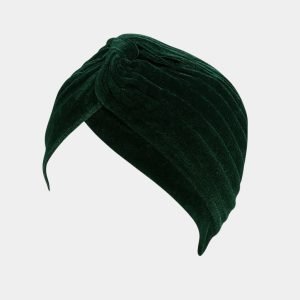 turban vert velours meolina